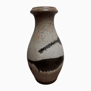 Vaso da terra vintage in ceramica grigia-marrone di Scheurich, Germania, anni '70