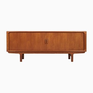 Danish Sideboard in Teak with Tambour Doors from Dyrlund, 1960s