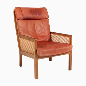 Ash and Cane Armchair attributed to Bernt Petersen, 1960s