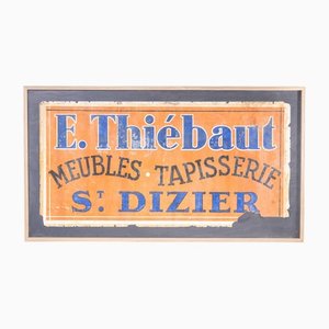 Cartel publicitario de zinc de E. Thiebaut, años 30