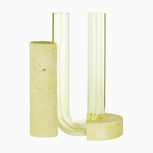 Gelb-Gelbe Cochlea Della Consapevolezza Soils Edition Vase von Coki Barbieri