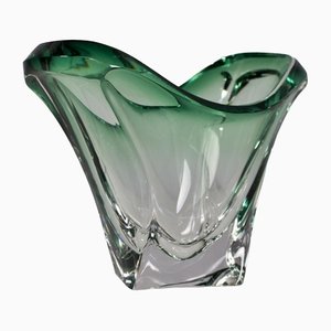 Crystal Vase by René Delvenne for Val Saint-Lambert, 1950s