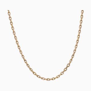 18 Karat French Rose Gold Filed Convict Mesh Chain Necklace, 1960s