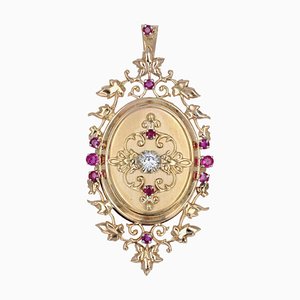 18 Karat French Rose Gold Pendant, 1960s