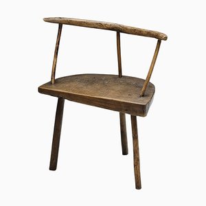 Organic Modern Wabi-Sabi Tripod Chair, France, 1890s