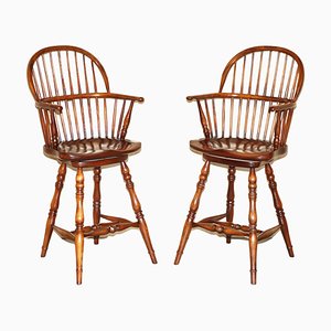 Antique Winsor Armchairs in Wood, Set of 2