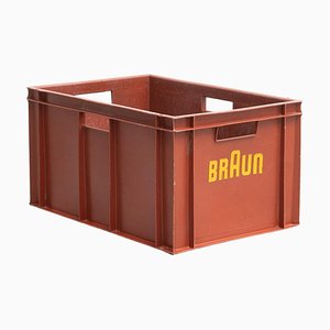 Antique Braun Plastic Box, 1950s