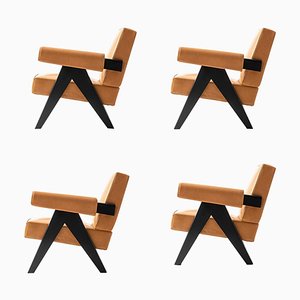 Armchairs by Pierre Jeanneret for Cassina, Set of 4
