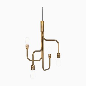 Strapatz Brass Ceiling Lamp by Sabina Grubbeson for Konsthantverk