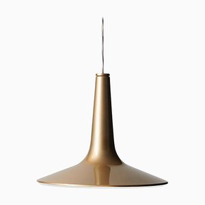 Kin 479 Satin Gold Suspension Lamp by Francesco Rota for Oluce