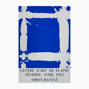 Simon Hantai, Tabula Bleue, 1984, Original Siebdruck