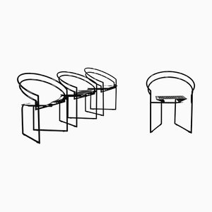 Steel and Metal La Tonda Chairs by Mario Botta attributed to Alias, Italy, 1980s, Set of 4