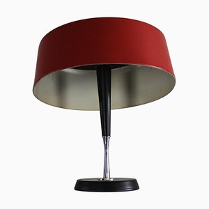 Italian Lacquered Chromed Metal Table Lamp attributed to Oscar Torlasco, 1950s