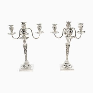 Antique 19th Century Victorian Candleholder from Elkington, Set of 2