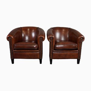 Leather Model York Club Chairs from Lounge Atelier, Set of 2