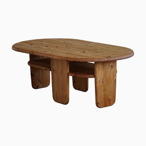 Table Basse Ovale Moderne en Pin de in the style of Rainer Daumiller, Danemark, 1960s