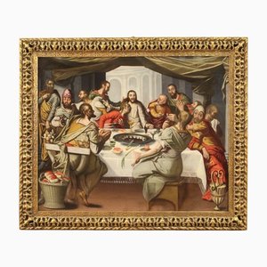 Flämischer Künstler, Das letzte Abendmahl, 1570, Öl auf Eiche