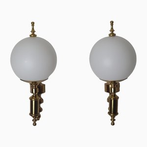 Regency Hollywood Wall Lamps, Set of 2