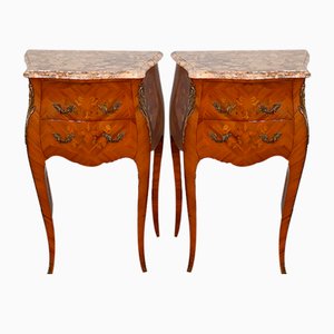 Early 20th Century Louis XIV Style Bedside Tables, Set of 2