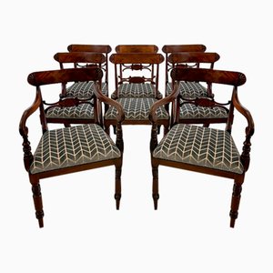 Antique Set of 8 Quality George Iii Mahogany Dining Chairs, 1800, Set of 8
