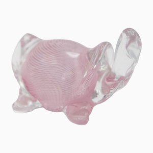 Vintage Pink Murano Glass Turtle, 1950s