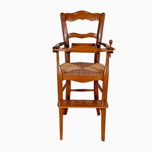 Late 19th Century High Chair in Solid Cherrywood