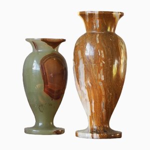 Italienische Onyx Vasen, 2 . Set