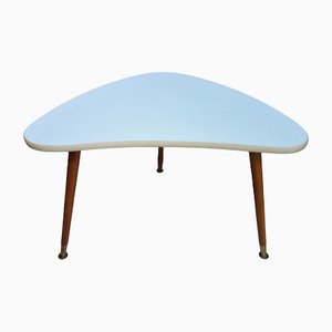 Blue Formica Kidney Shaped Coffee Table, 1960s