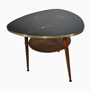 Three-Legged Table with Gold Rim, 1950s