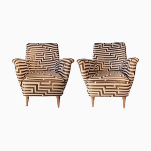 Armchairs in the Style of Gio Ponti, 1950s, Set of 2