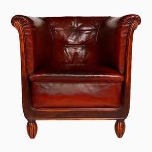 French Art Deco Tub Armchair attributed to Maurice Dufrene, 1920s