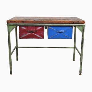 Table de Travail Industrielle Vintage, 1950s