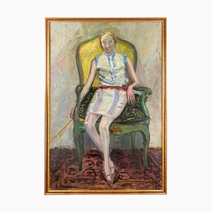 Antonio Feltrinelli, Sitting Woman, Oil on Canvas, 1928