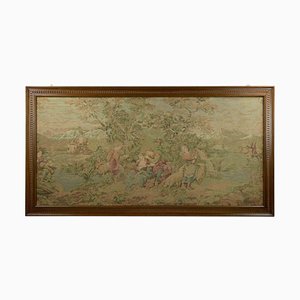 Jacques Bethand, Bucolic Scene, Original Mixed Colored Tapestry, Early 20th Century