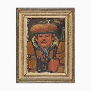 Unknown, The Hunter, Oil on Board, 1952, Framed