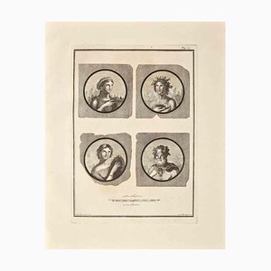 Giovanni Morghen, Ancient Roman Portraits, Etching, 18th Century