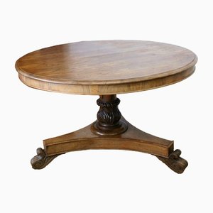 Antique William IV Rosewood Circular Dining Table, 1810s
