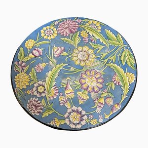 Enamel Plate with Flower Details