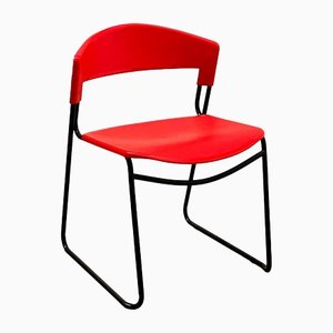 Roter Assia Stuhl von Paolo Favaretto für Airborne, 1986