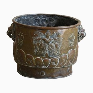 Georgian Cauldron Coal Bin in Brass