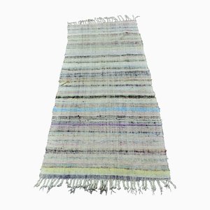 Alfombra Kilim de rayas pastel