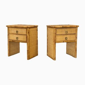 Wicker Bedside Tables from Studio Smania, 1970s, Set of 2