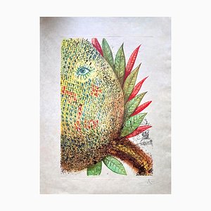 Salvador Dali, Ananas, Hand-Signed Etching, 1970