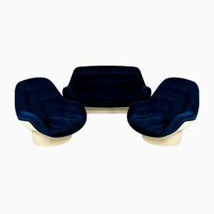 Karate Armchairs and Sofa attributed to Michel Cadestin for Airbone 70s, 1970s, Set of 3