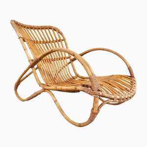 Vintage Lounge Chair in Rattan by Rohé, 1950s