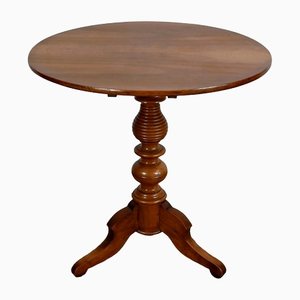 Late 19th Century Louis Philippe Style Walnut Pedestal Table