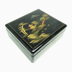 Caja japonesa Mid-Century de latón, años 50