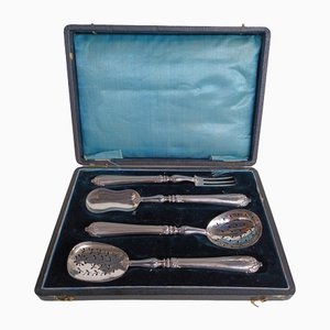 Candy Service in Solid Silver by Emile Huignard, 1880s, Set of 4