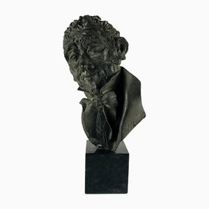 Bronze Bust Dora Bassi by Alessandro Manzoni, 1970s