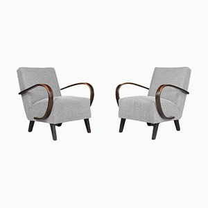 Re-U-Hoolested Bentwood Armchairs by Jindricch Halalala, Czech Republic, 1940s, Set of 2